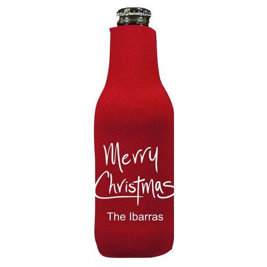 Fun Merry Christmas Bottle Huggers
